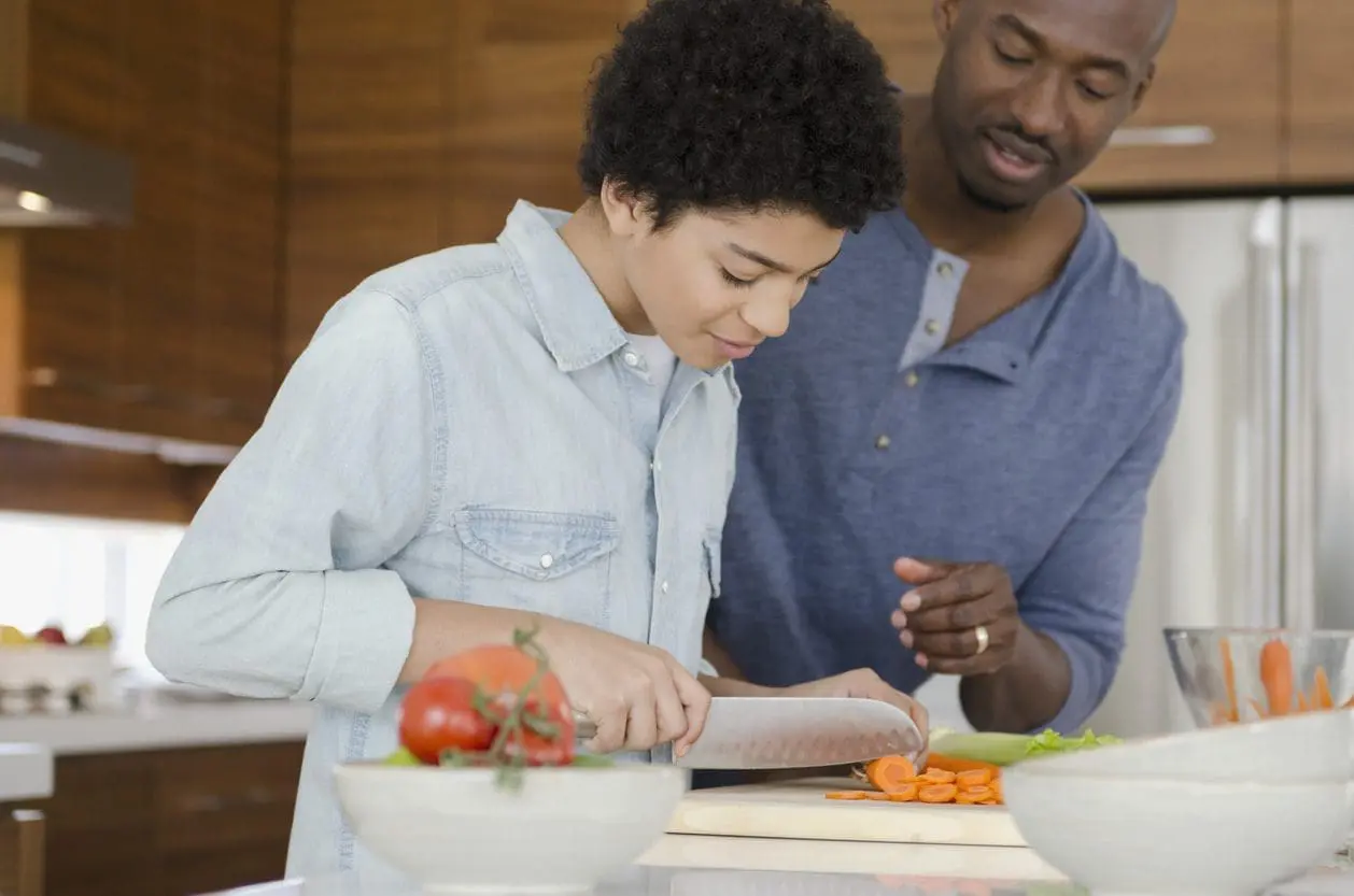 father and son hanging out together