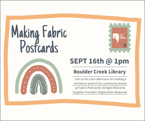 library-boulder-creek-make-fabric-postcards