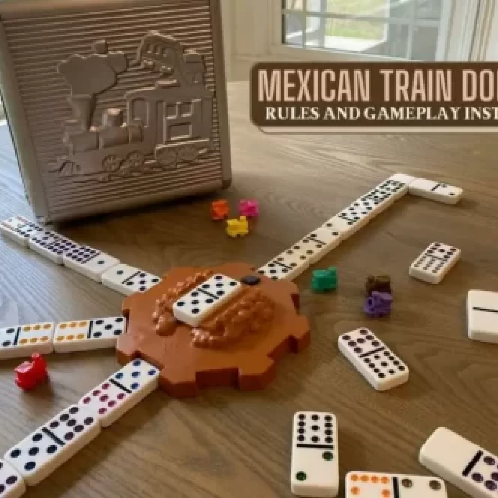 library-mexican-train-dominoes